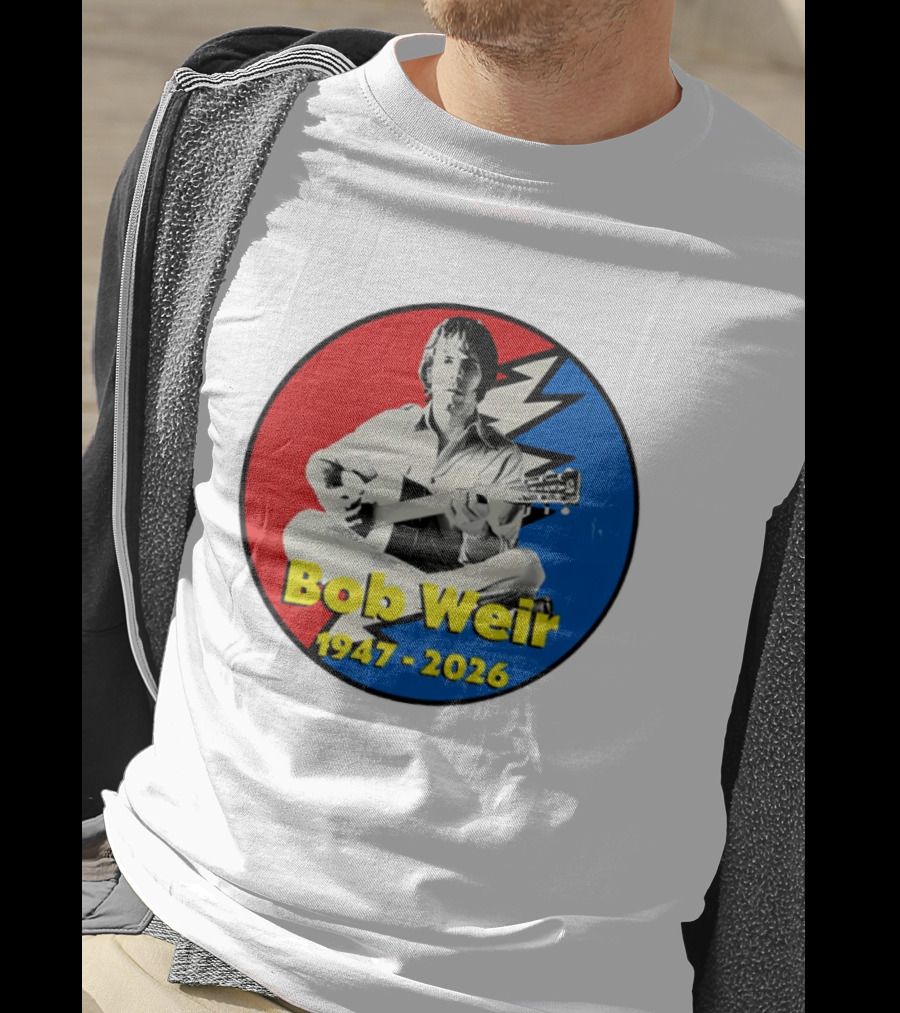Bob Weir 1947 2026 Grateful Dead Lightning Bolt T-Shirt