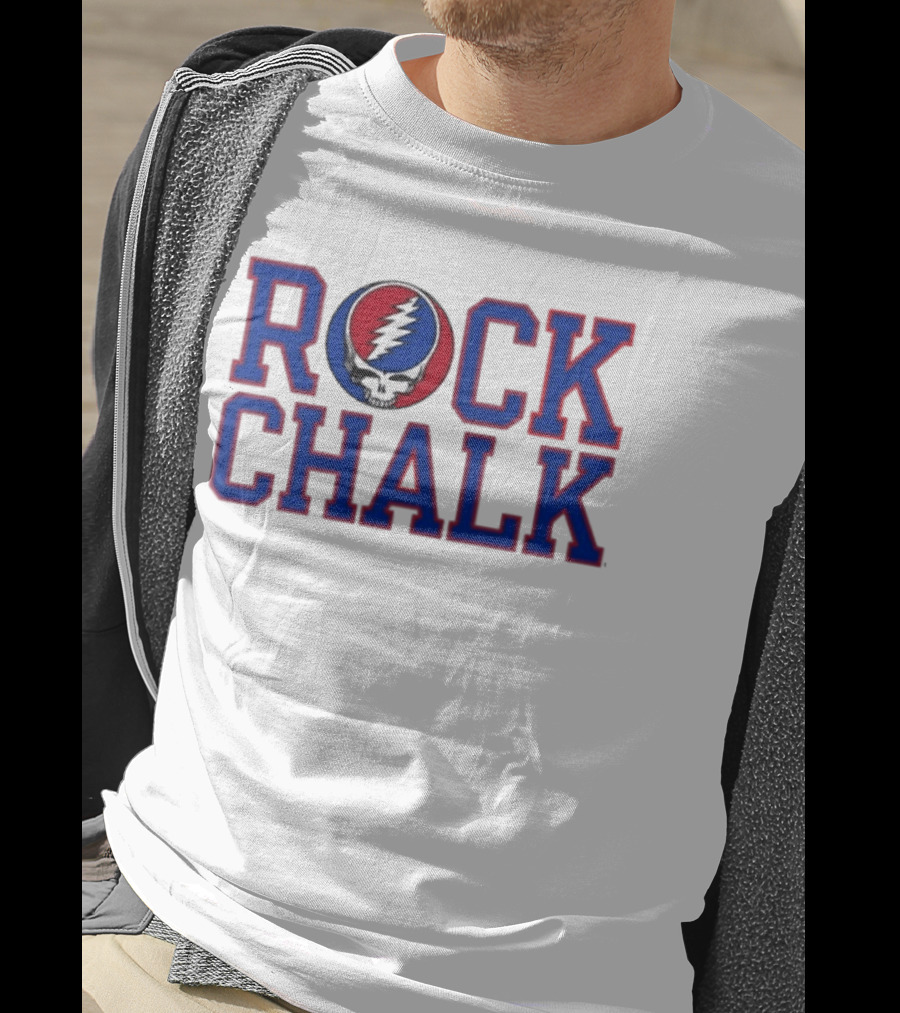 Kansas Rock Chalk Grateful Dead Steal Your Face Collaboration T-Shirt
