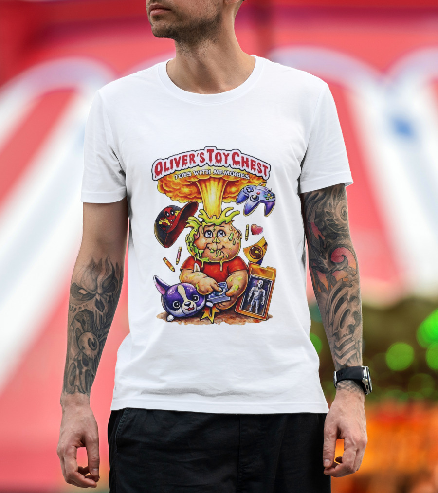 Oliver's Toy Chest Toys With Memories Cartoon Explosion Character Nostalgia T-Shirt