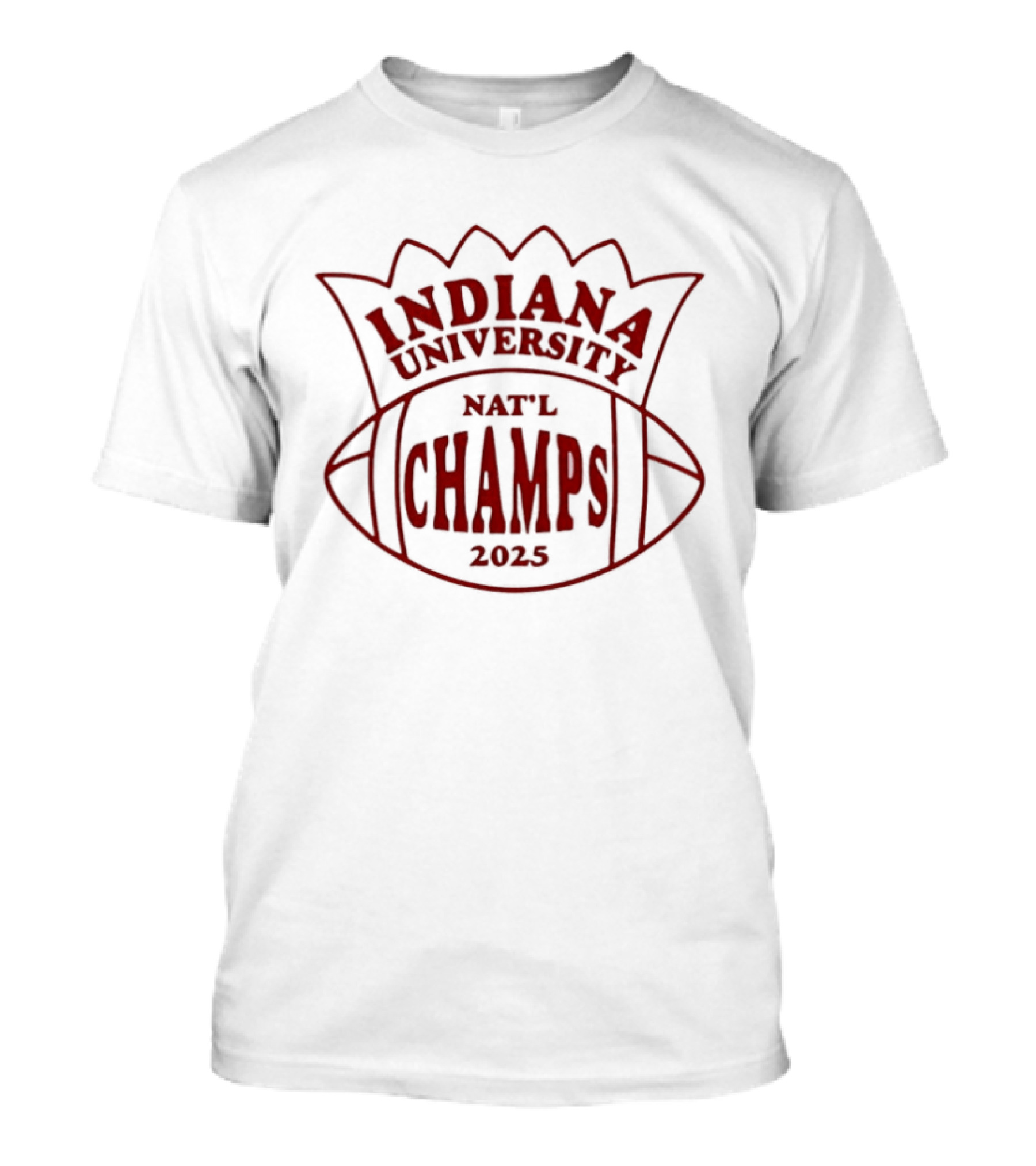Indiana University NAFL Champs 2025 Football Victory T-Shirt