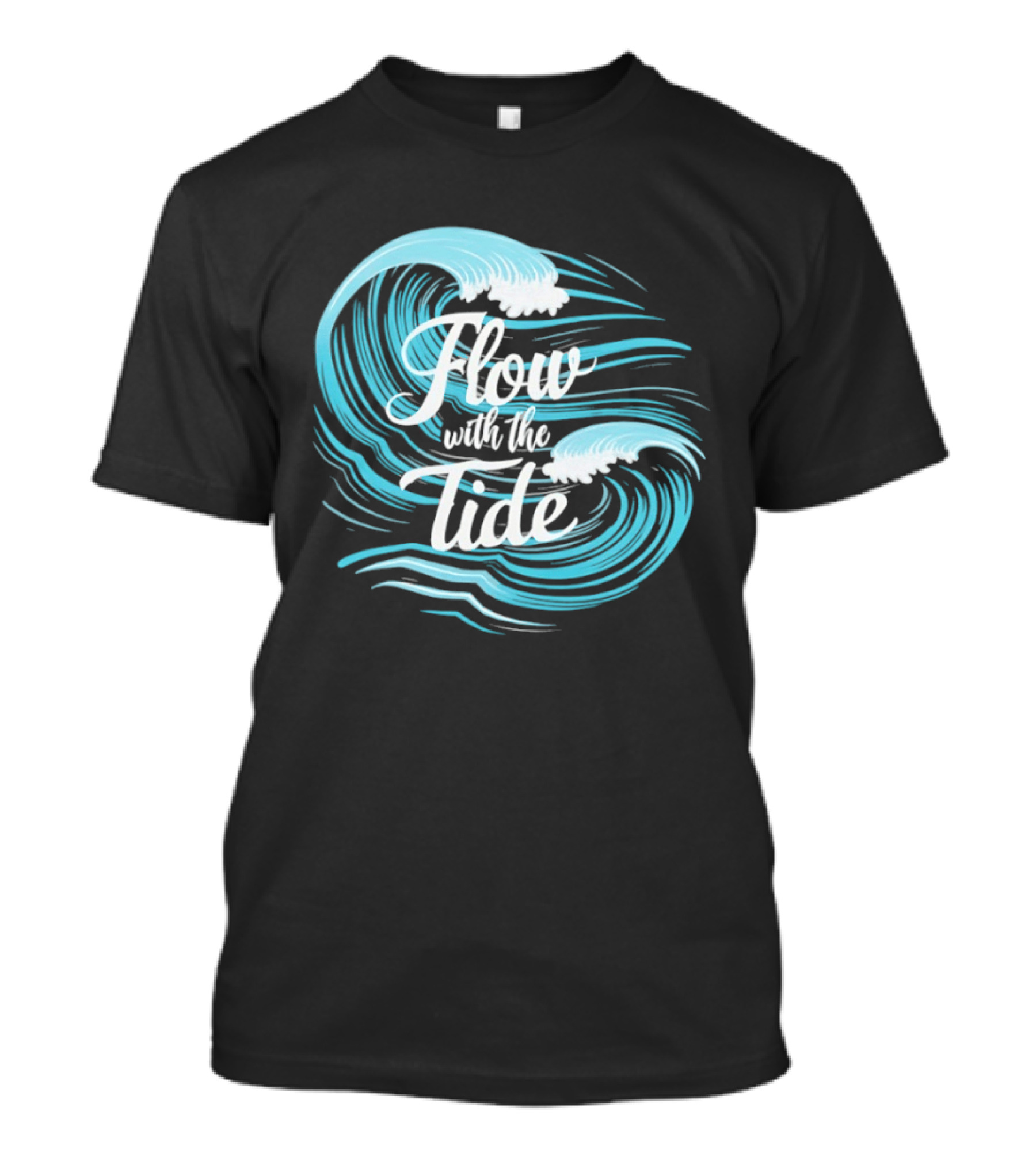 Flow With The Tide Wave Sketch T-Shirt