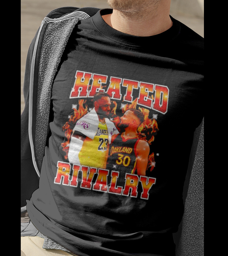 Heated Rivalry Lebron Lakers 23 Steph Oakland 30 T-Shirt