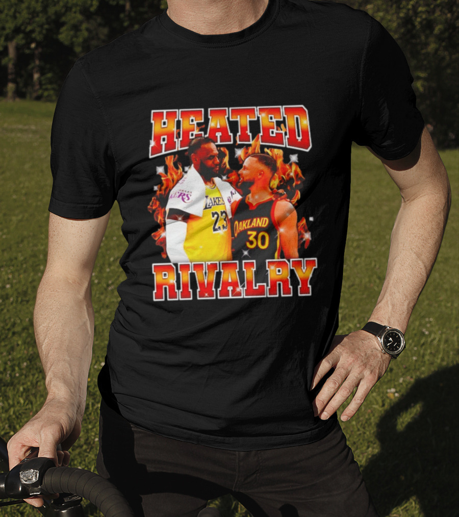 Heated Rivalry Lebron Lakers 23 Steph Oakland 30 T-Shirt