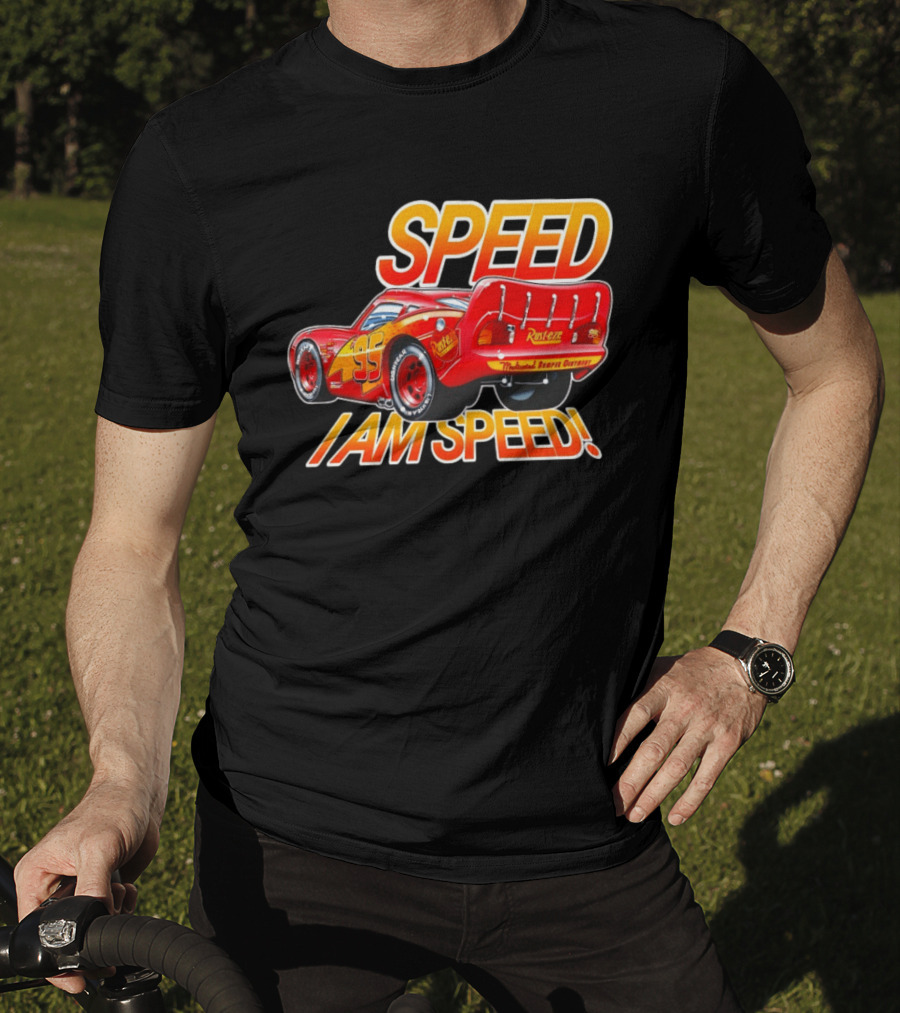 Lightning McQueen Speed I Am Speed Rust Eze Racing 95 T-Shirt