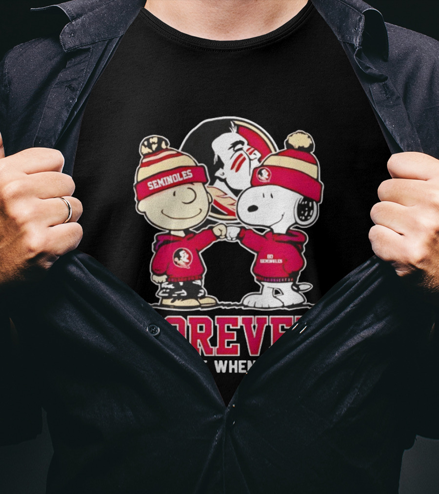Charlie Brown Snoopy Seminoles Forever Not Just When We Win T-Shirt