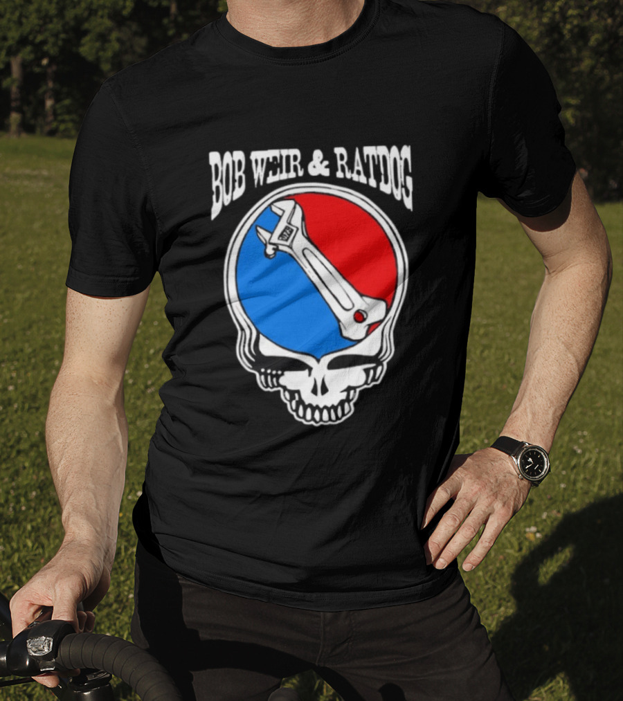 Bob Weir And Ratdog Skull Wrench Red Blue T-Shirt