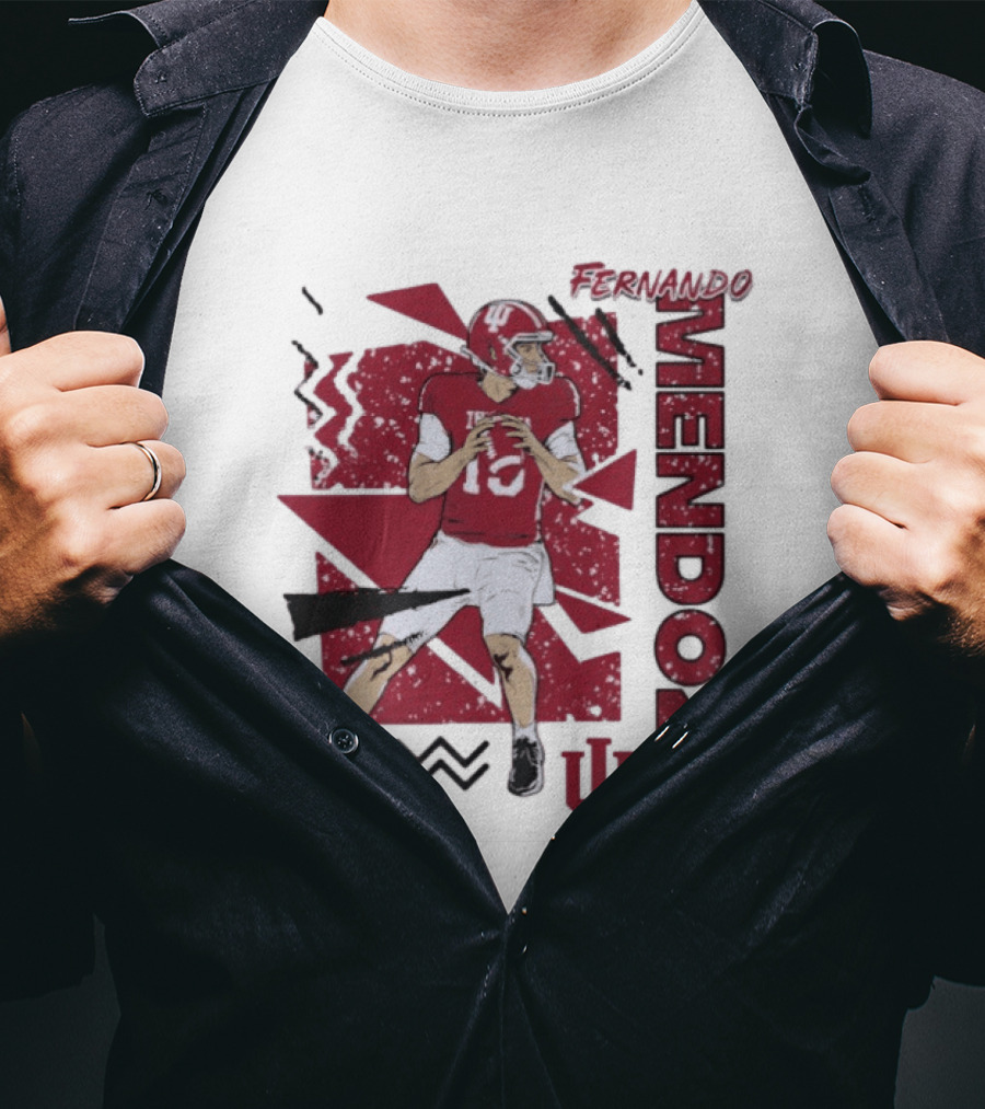 Indiana Football Fernando Mendoza Quarterback IU Sports Fan Gear T-Shirt