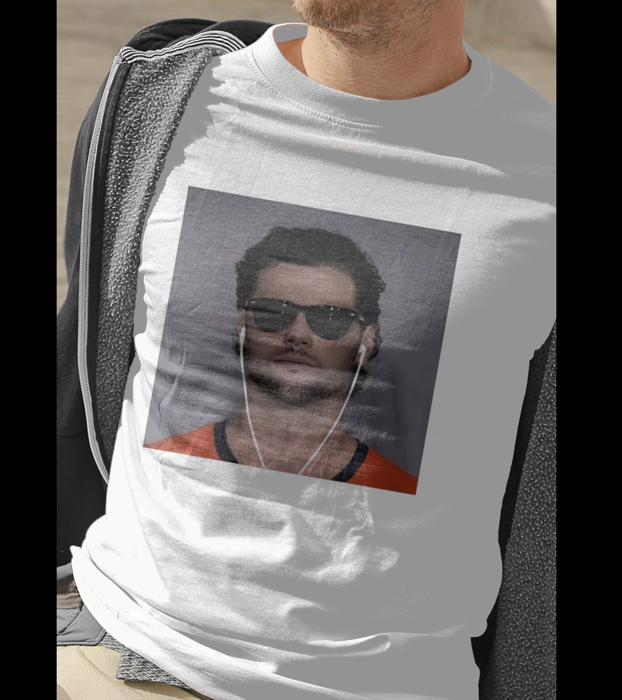 Jarrett Stidham Sunglasses And Earbuds Denver Broncos Orange T-Shirt