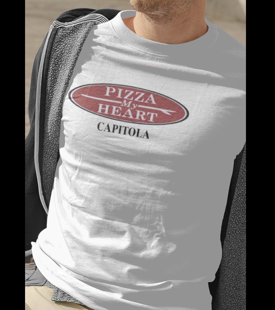 Pizza My Heart Capitola Classic Surfboard Oval T-Shirt