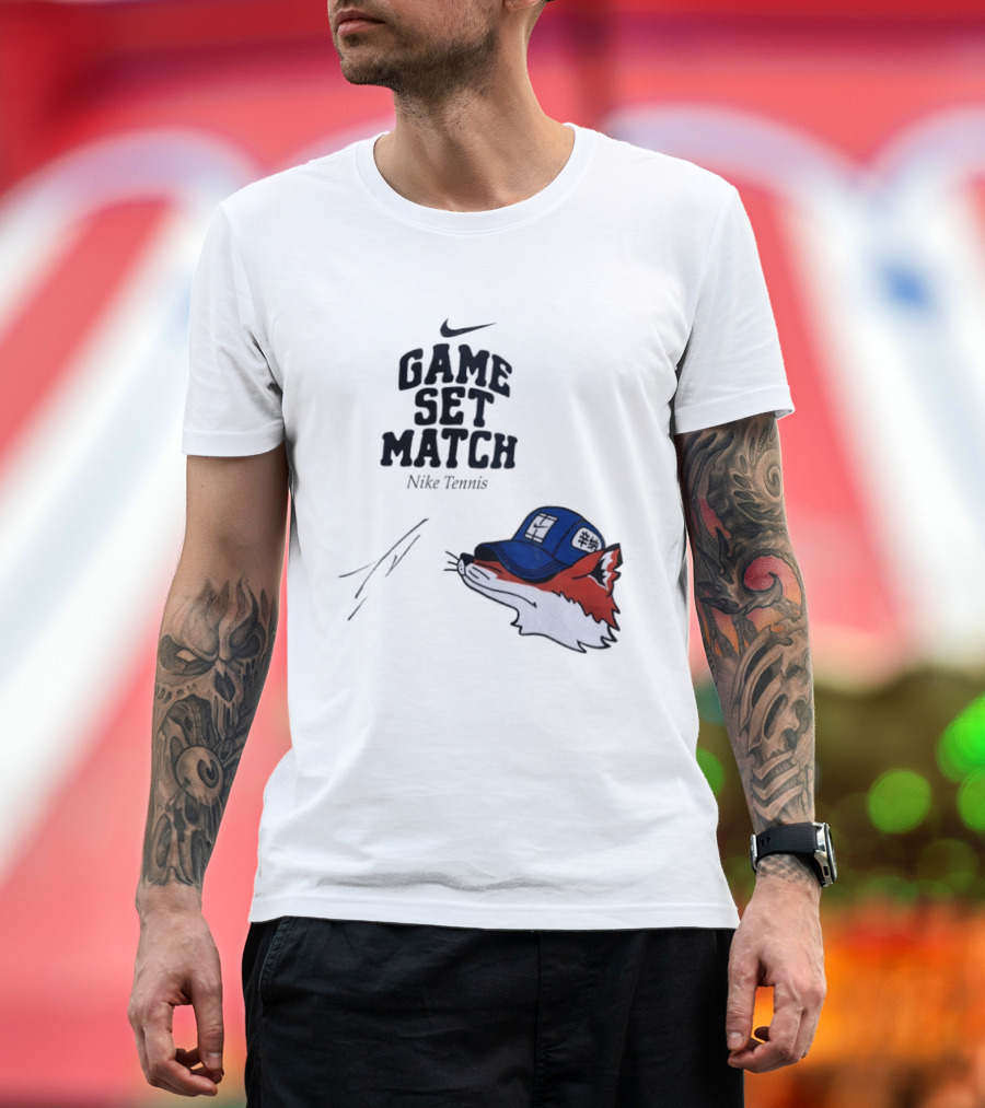 Nike Tennis Game Set Match Fox T-Shirt