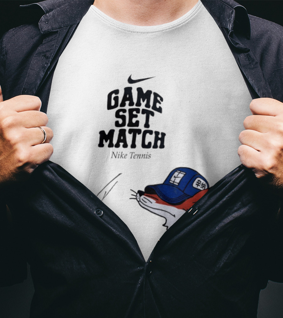 Nike Tennis Game Set Match Fox T-Shirt