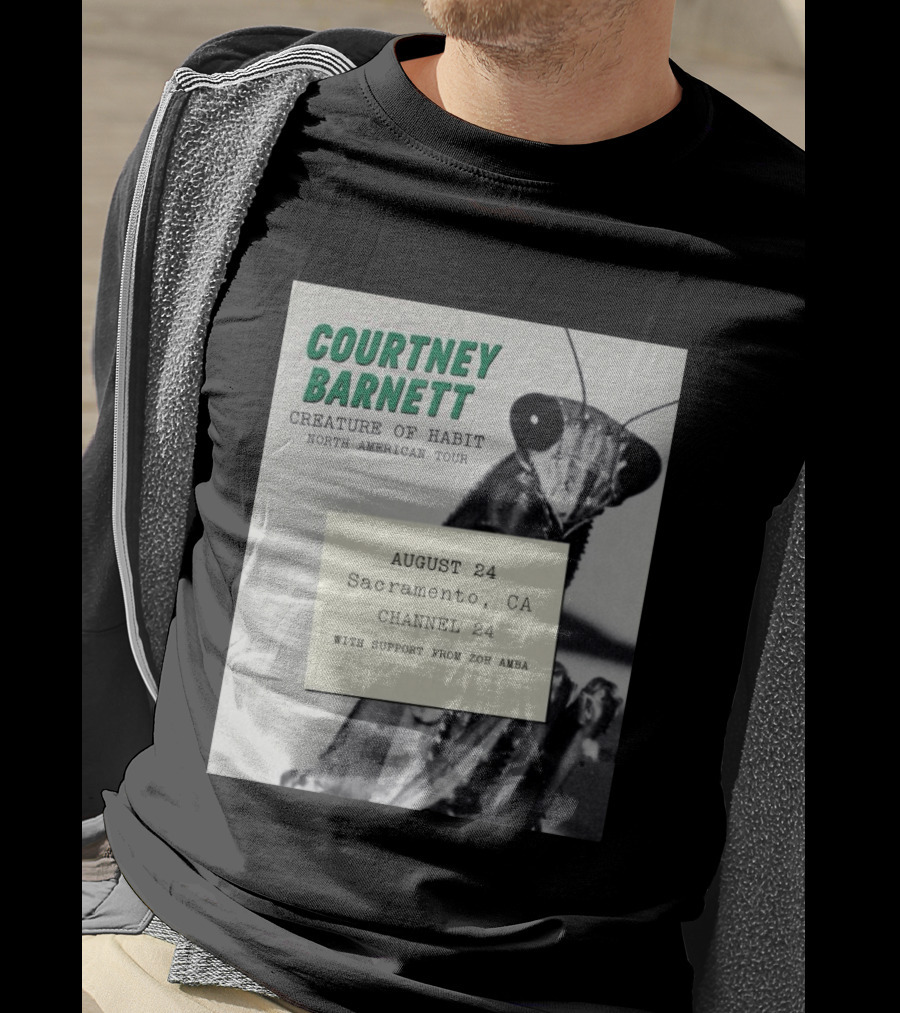 Courtney Barnett Creature Of Habit North American Tour August 24 Sacramento CA Channel 24 Zoh Amba T-Shirt