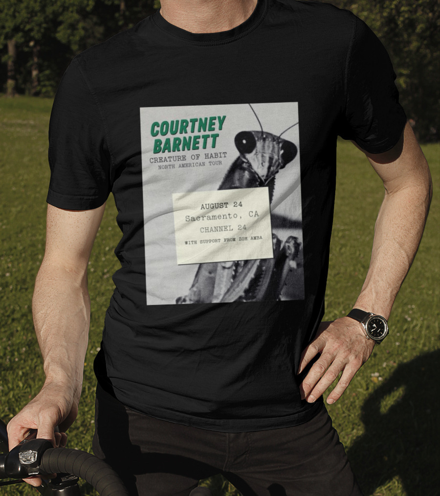 Courtney Barnett Creature Of Habit North American Tour August 24 Sacramento CA Channel 24 Zoh Amba T-Shirt