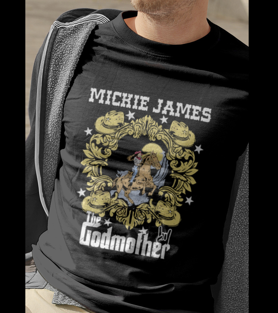 Cowgirl Mickie James The Godmother Riding Horse T-Shirt