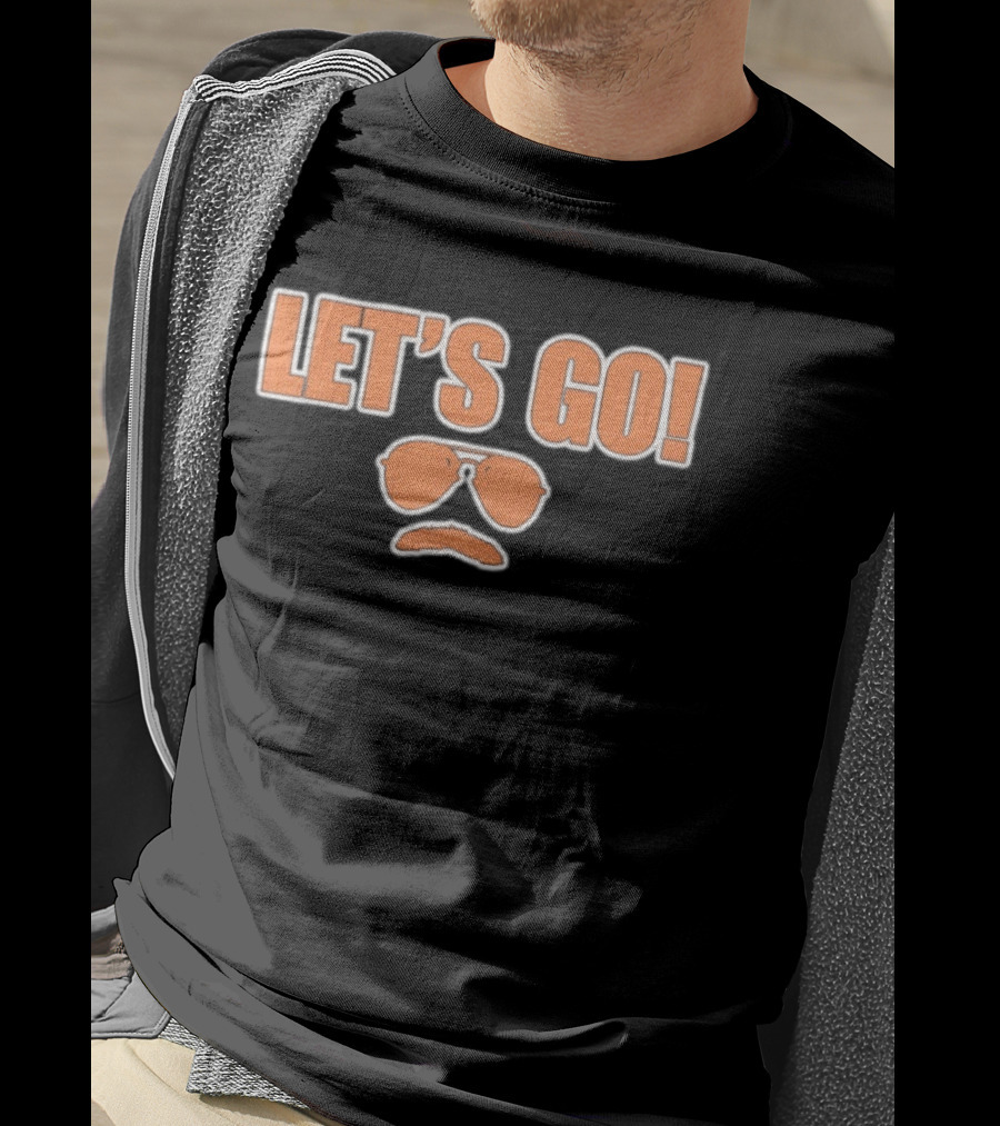 Dave Swerski Let's Go Orange Sunglasses Mustache T-Shirt