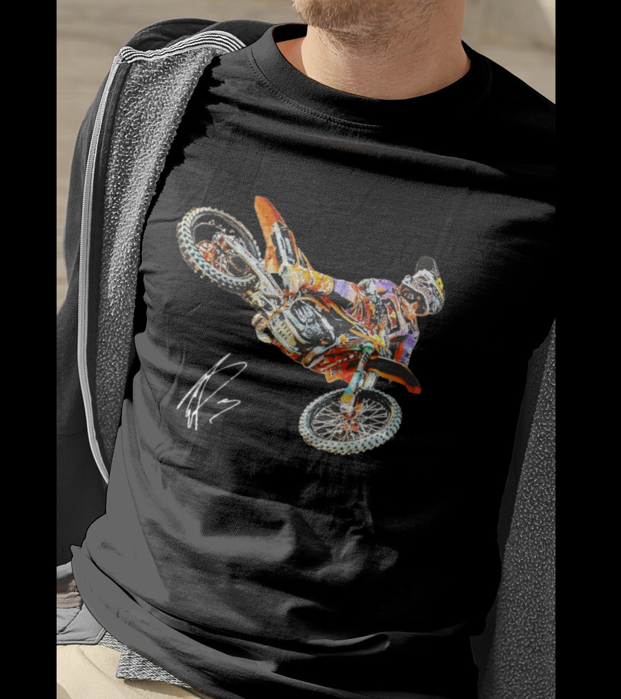 Eli Tomac Anaheim 1 Motocross Racing Signature T-Shirt