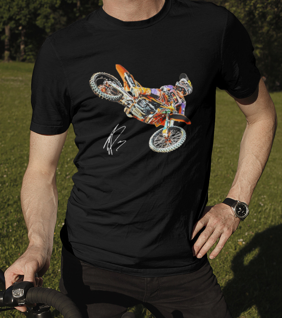 Eli Tomac Anaheim 1 Motocross Racing Signature T-Shirt