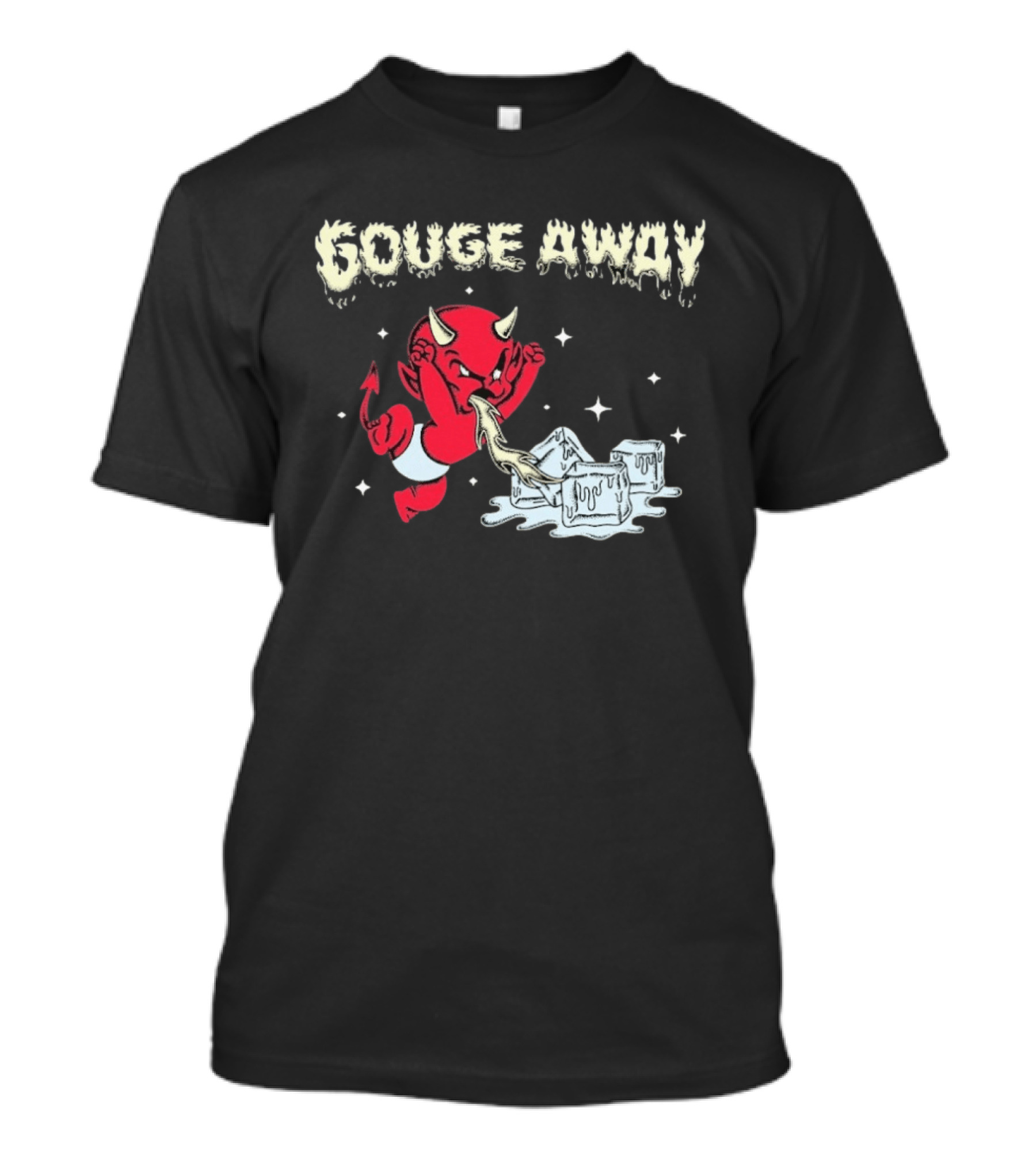 Gouge Away Hot Stuff Red Devil Melting Ice Cubes T-Shirt