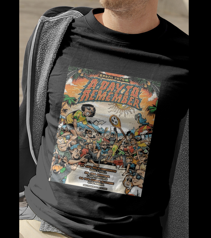 Brazil 2026 A Day To Remember Tour January February Belo Horizonte Curitiba Porto Alegre T-Shirt