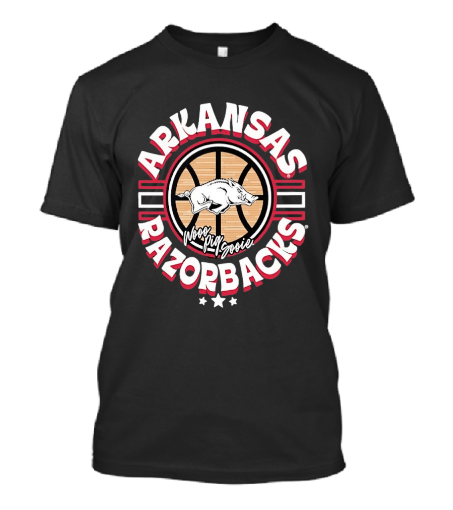 Arkansas Razorbacks Woo Pig Sooie Basketball T-Shirt