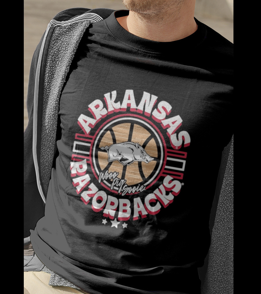 Arkansas Razorbacks Woo Pig Sooie Basketball T-Shirt