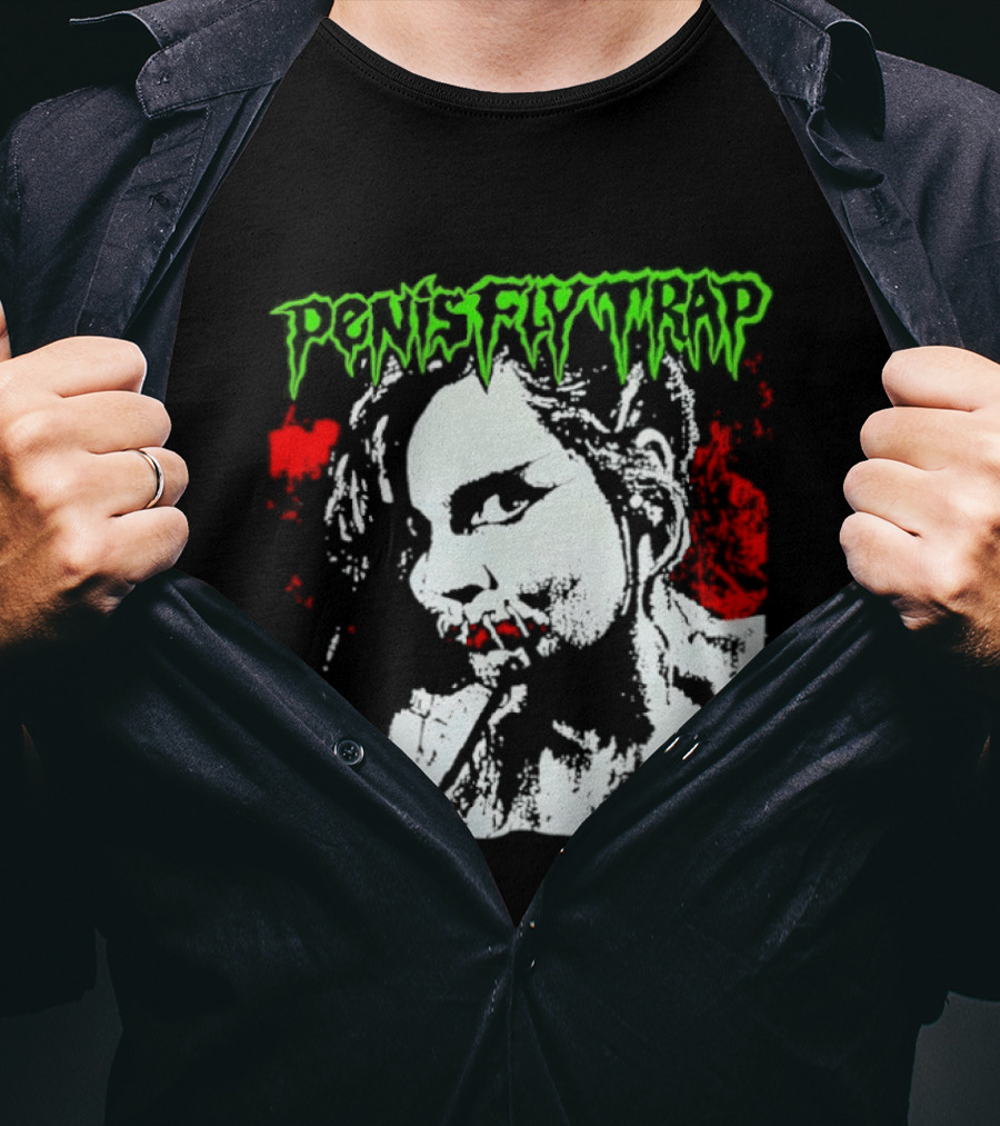 Penis Flytrap Horror Aesthetic Red Green T-Shirt