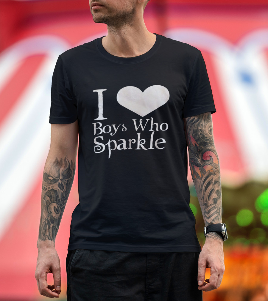 I Love Boys Who Sparkle Twilight Inspired Phrase T-Shirt