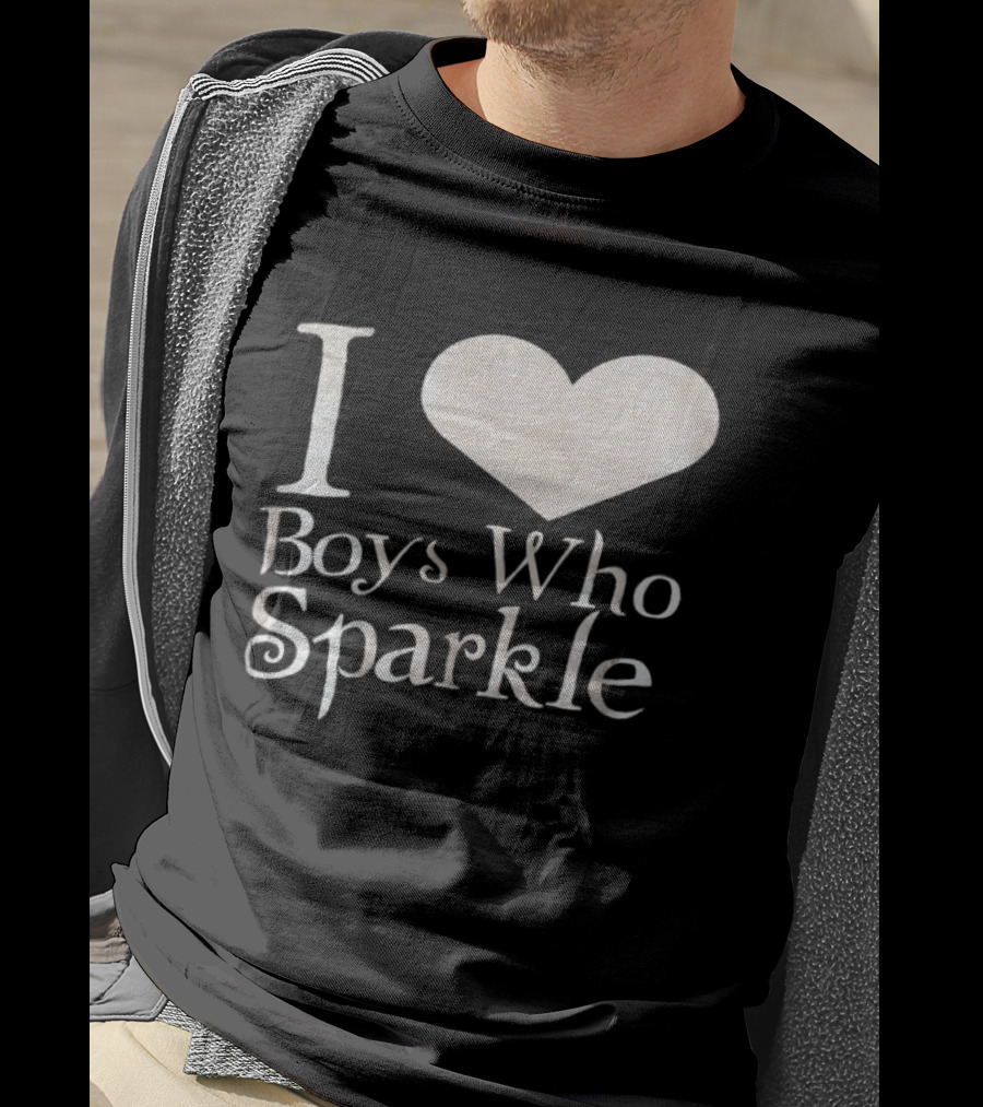 I Love Boys Who Sparkle Twilight Inspired Phrase T-Shirt