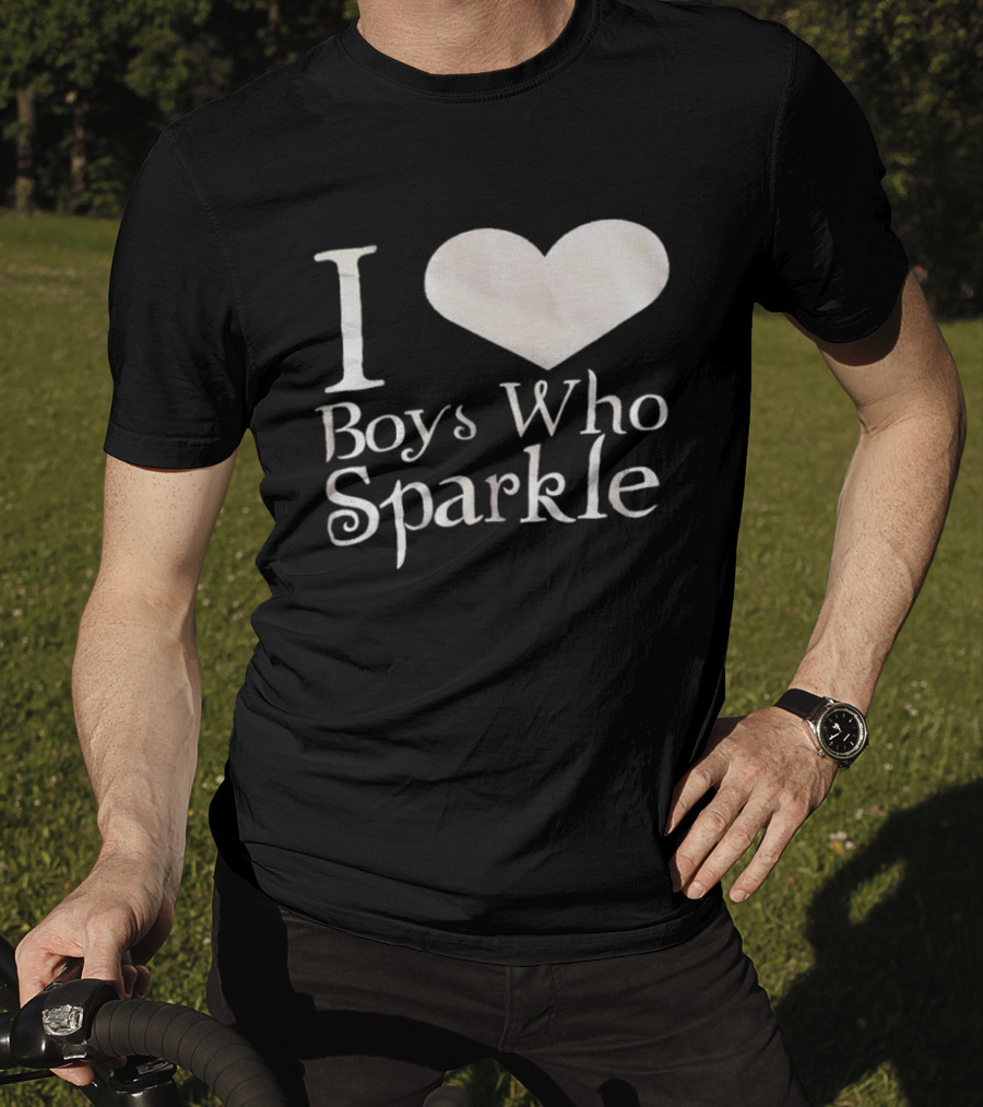 I Love Boys Who Sparkle Twilight Inspired Phrase T-Shirt