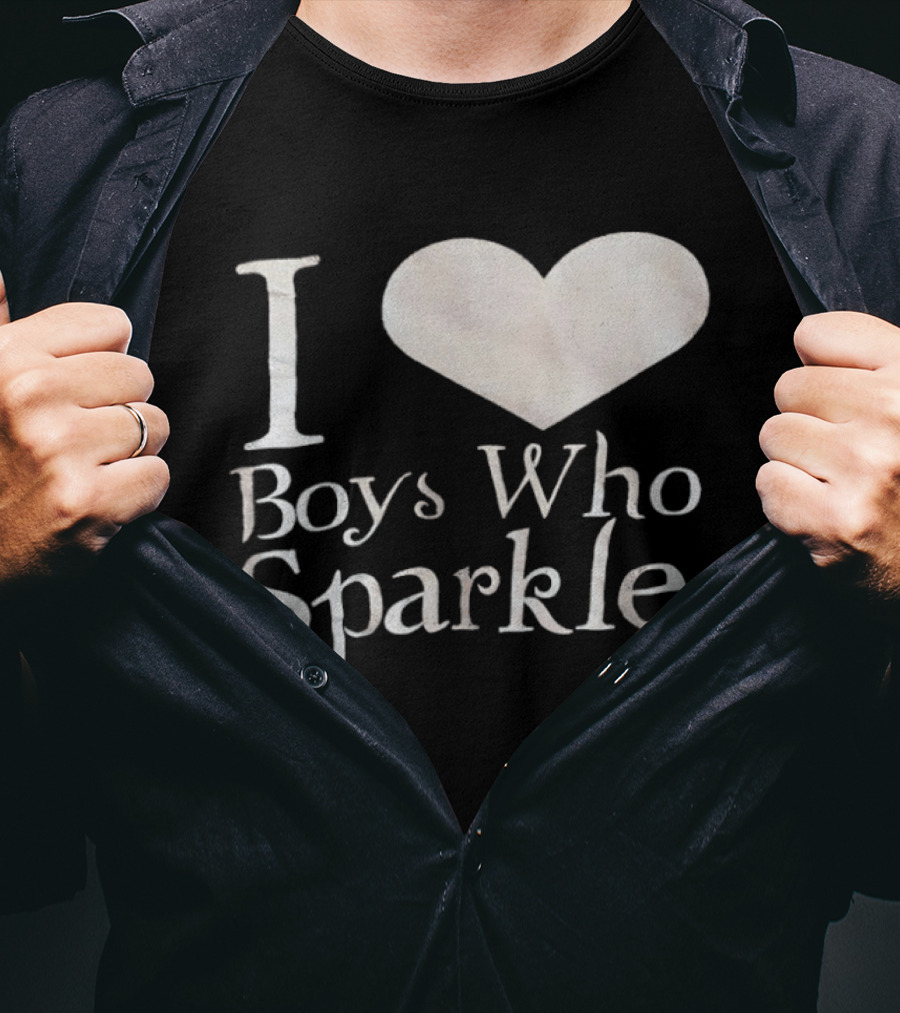 I Love Boys Who Sparkle Twilight Inspired Phrase T-Shirt