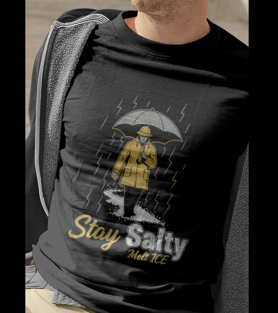 Stay Salty Melt ICE Anti Trump Political Umbrella Raincoat Protest T-Shirt
