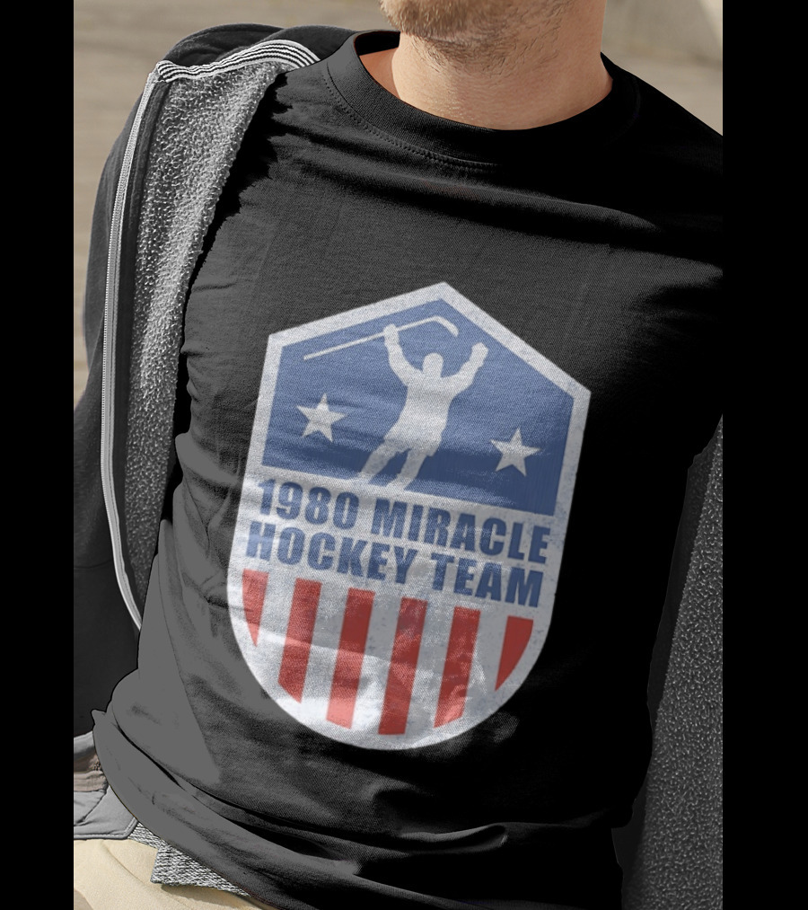 1980 Miracle Hockey Team USA Victory Stars And Stripes T-Shirt