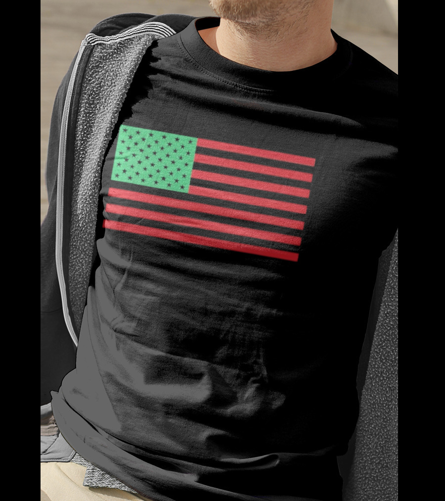 African American Red Green Black Flag T-Shirt