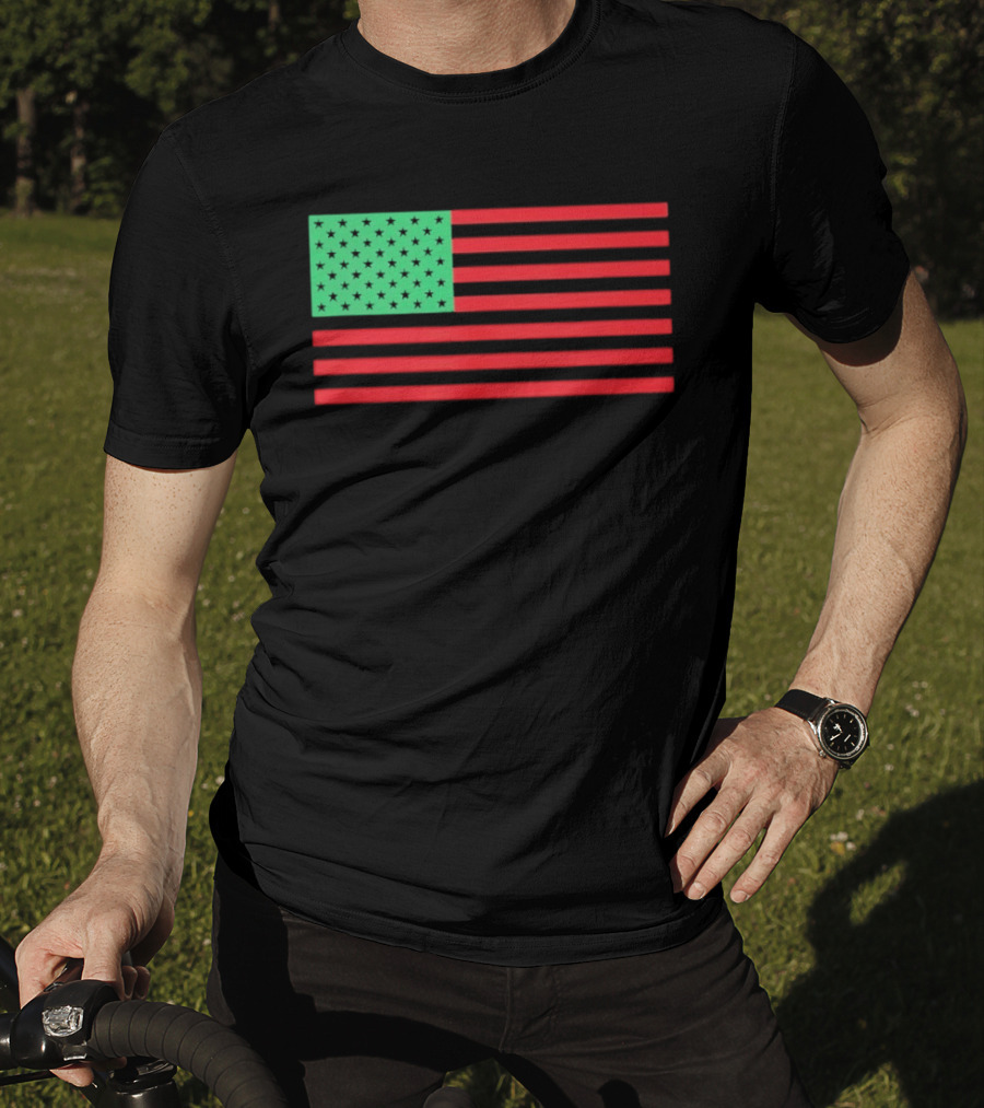 African American Red Green Black Flag T-Shirt