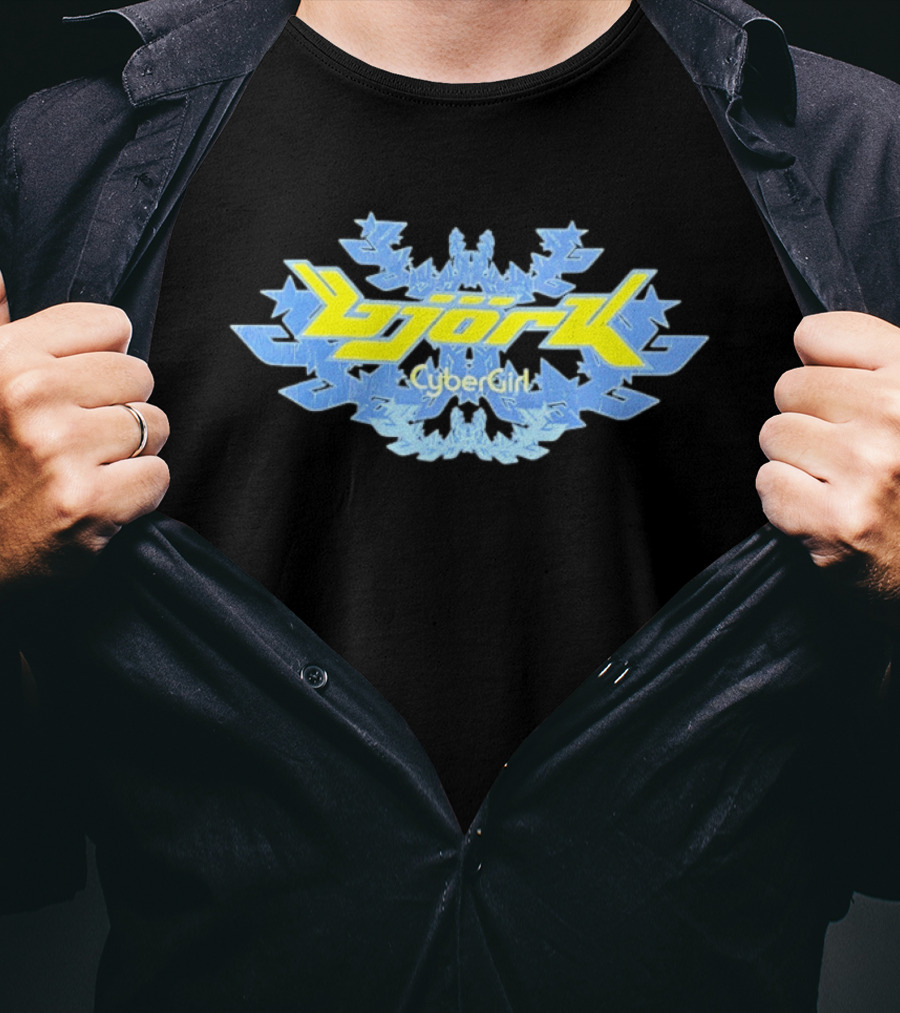 Bjork CyberGirl Futuristic Snowflake T-Shirt