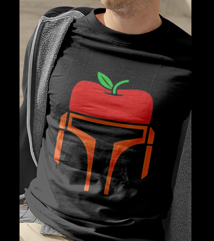 Bounty Hunter Helmet Apple Fusion T-Shirt