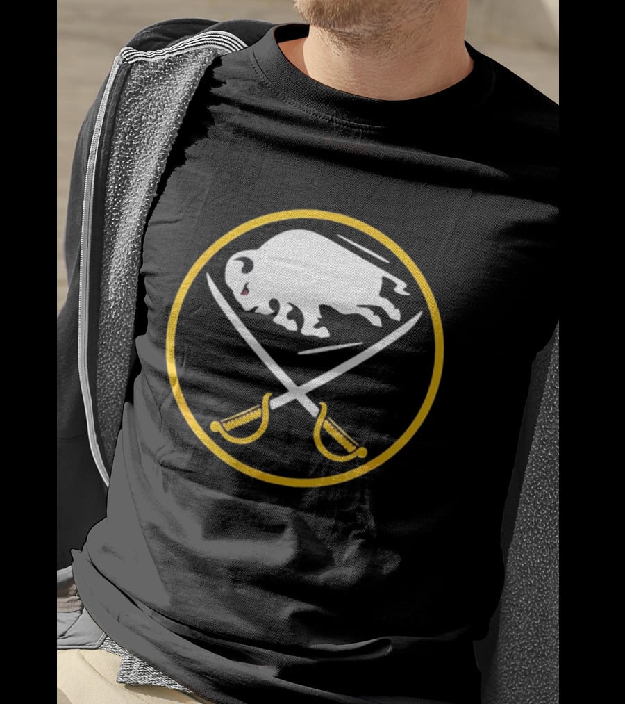 Buffalo Bills Sabres Crossed Swords Royal T-Shirt