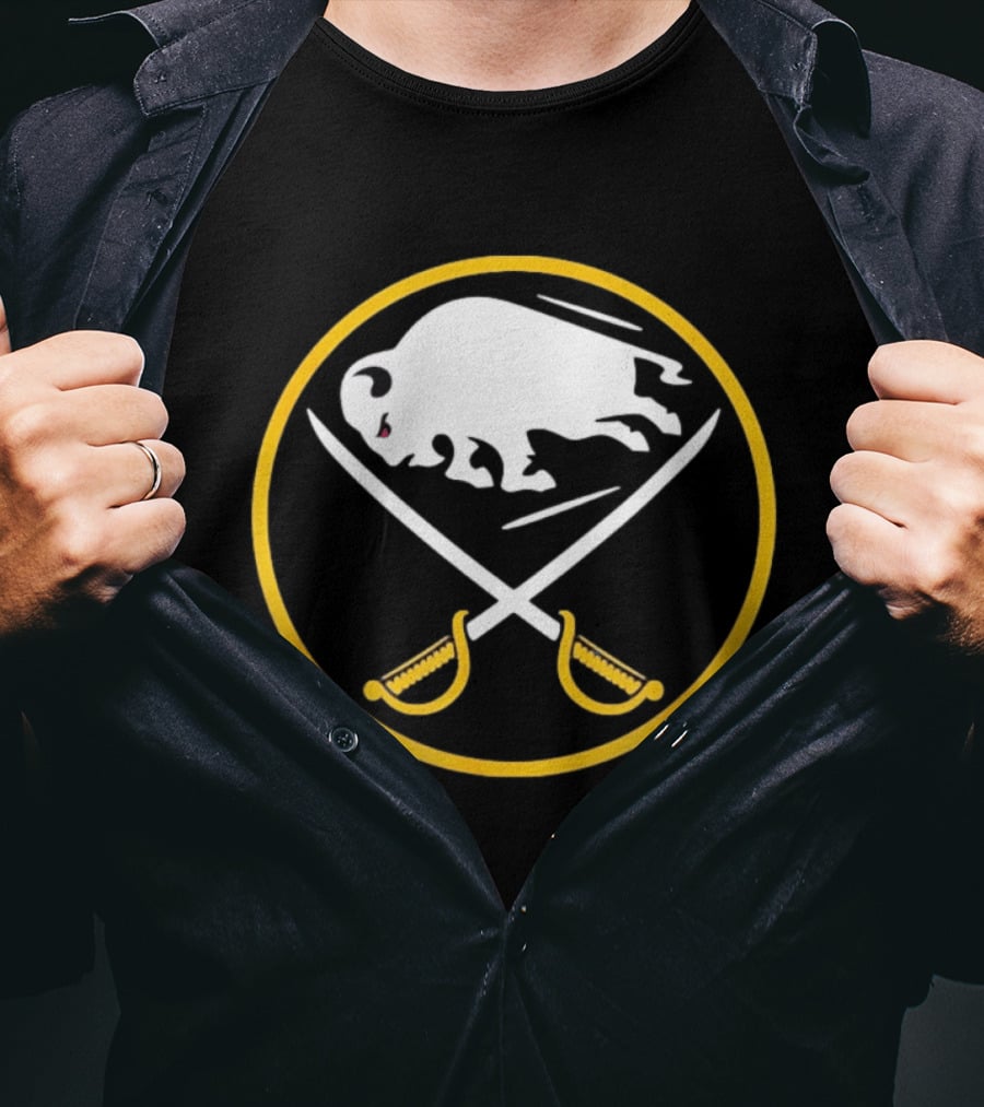 Buffalo Bills Sabres Crossed Swords Royal T-Shirt