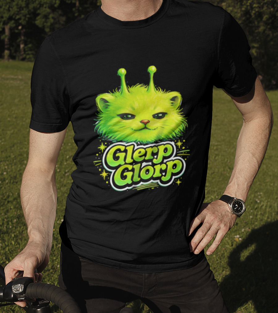 Glerp Glorp Alien Cat Fantasy Creature T-Shirt