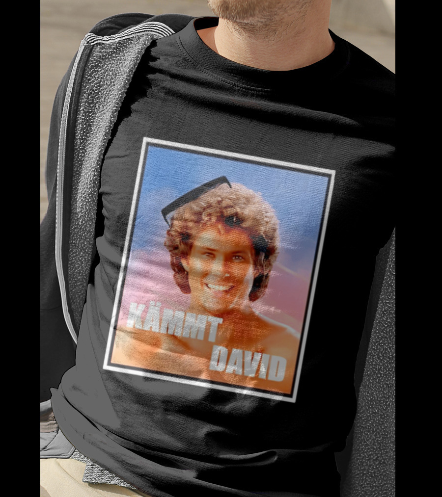 Kämmt David Lustiger Satire Spruch Retro Filmstar Kamm T-Shirt