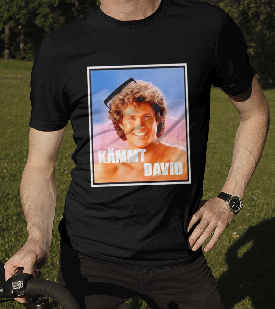 Kämmt David Lustiger Satire Spruch Retro Filmstar Kamm T-Shirt