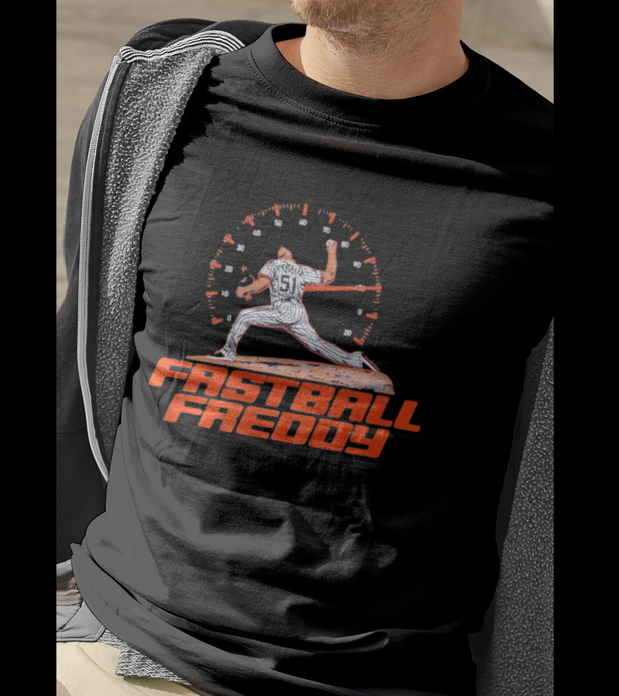 Fastball Freddy Peralta Number 51 Pitching Speedometer T-Shirt