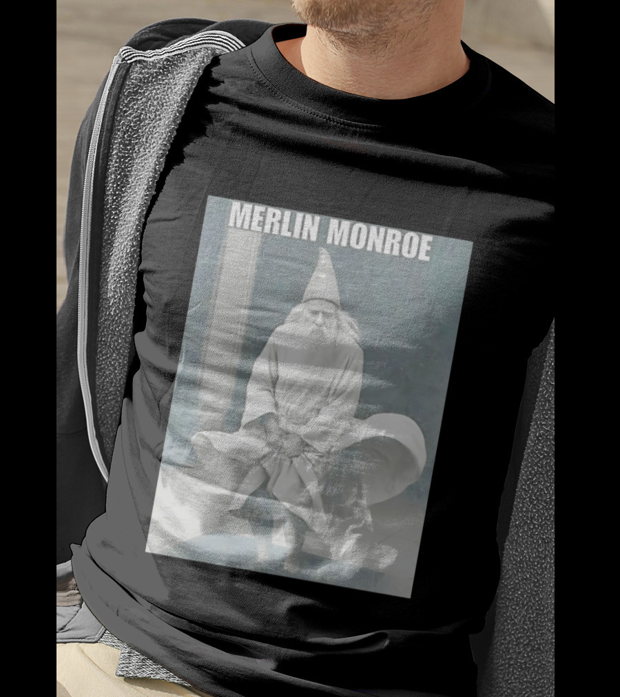 Merlin Monroe Gandalf Parody Seven Year Itch Wizard Wizardry T-Shirt