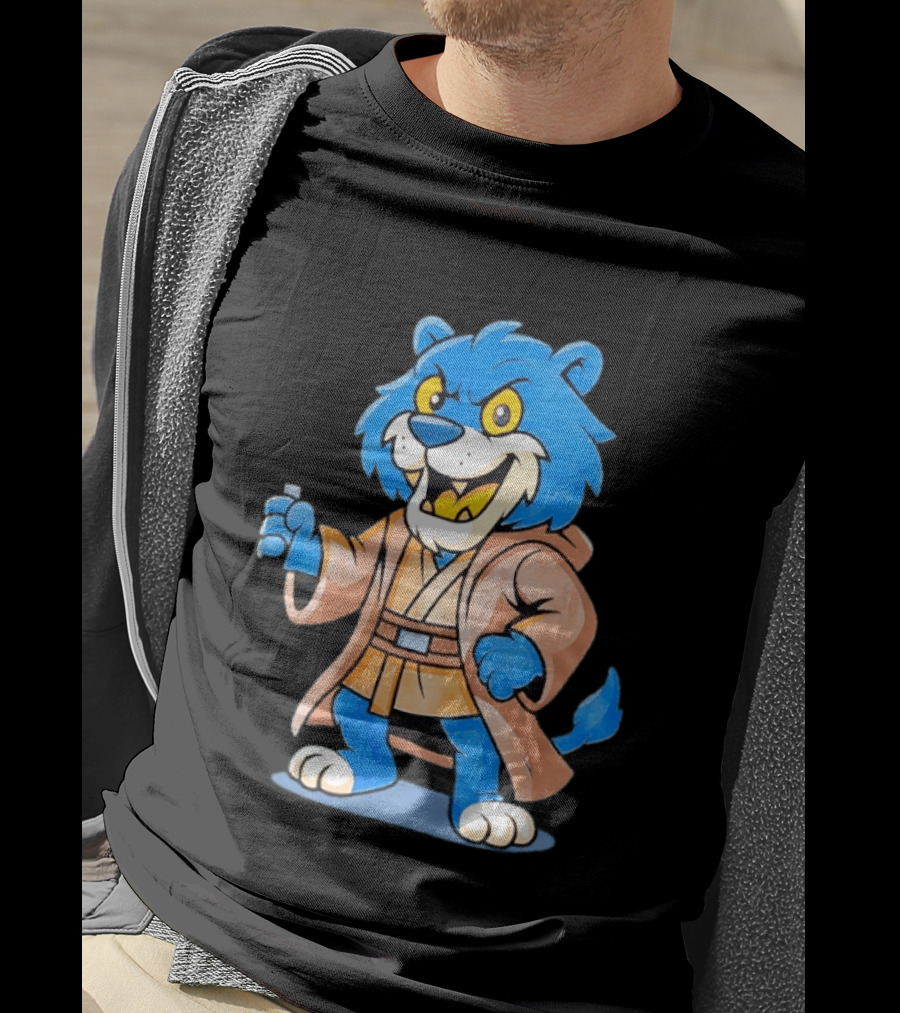 Star Wars Jedi Lion Wearing Robe New York Islanders Hockey T-Shirt