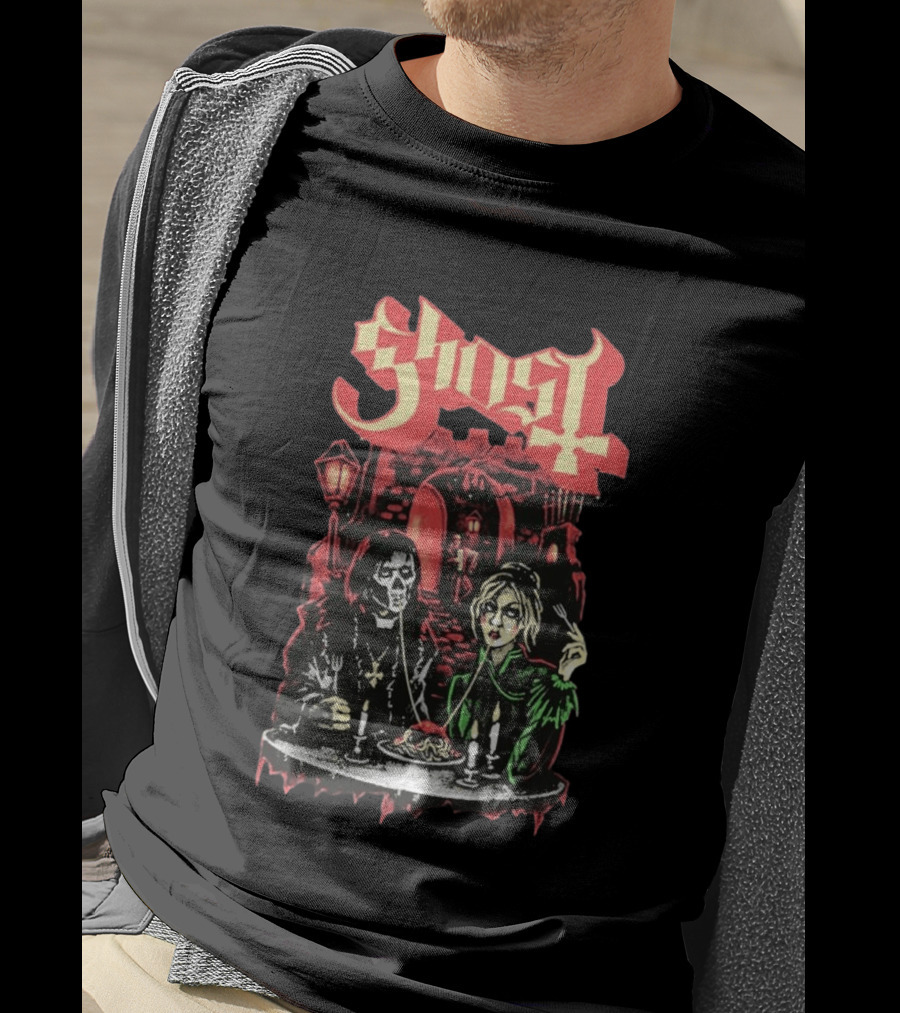 Ghost Valentine 2026 Exclusive Bella Notte Gothic Romance Dining Scene T-Shirt
