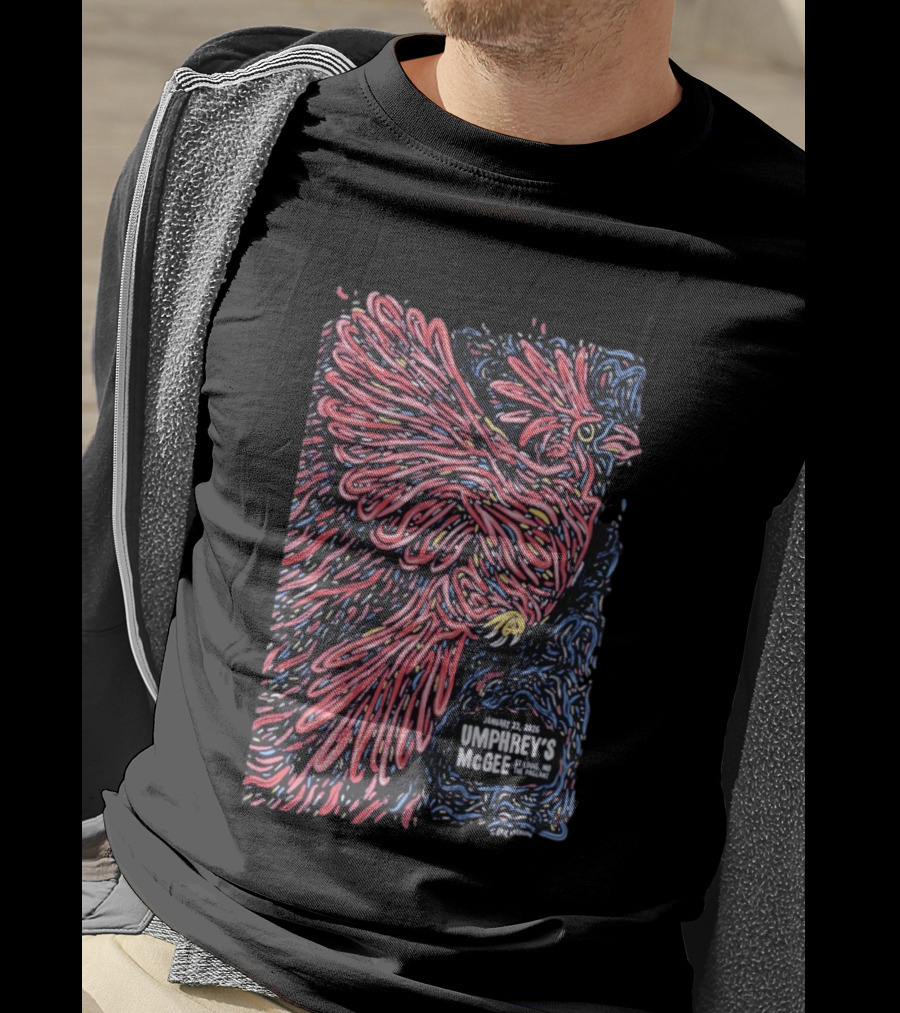 Umphrey's McGee January 22 2026 St. Louis The Pageant Psychedelic Bird T-Shirt