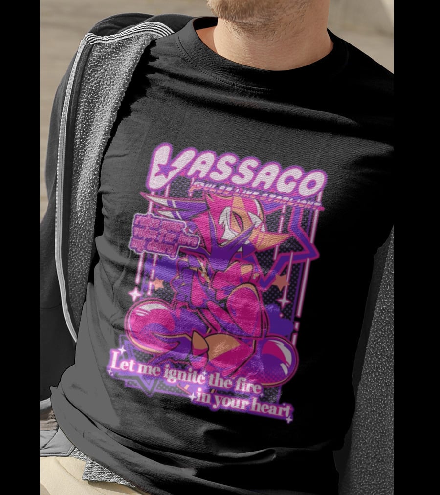 Vassago Pulse Like Starlight Raise Your Voice For Love My Dear Let Me Ignite The Fire In Your Heart T-Shirt