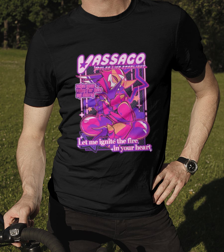 Vassago Pulse Like Starlight Raise Your Voice For Love My Dear Let Me Ignite The Fire In Your Heart T-Shirt