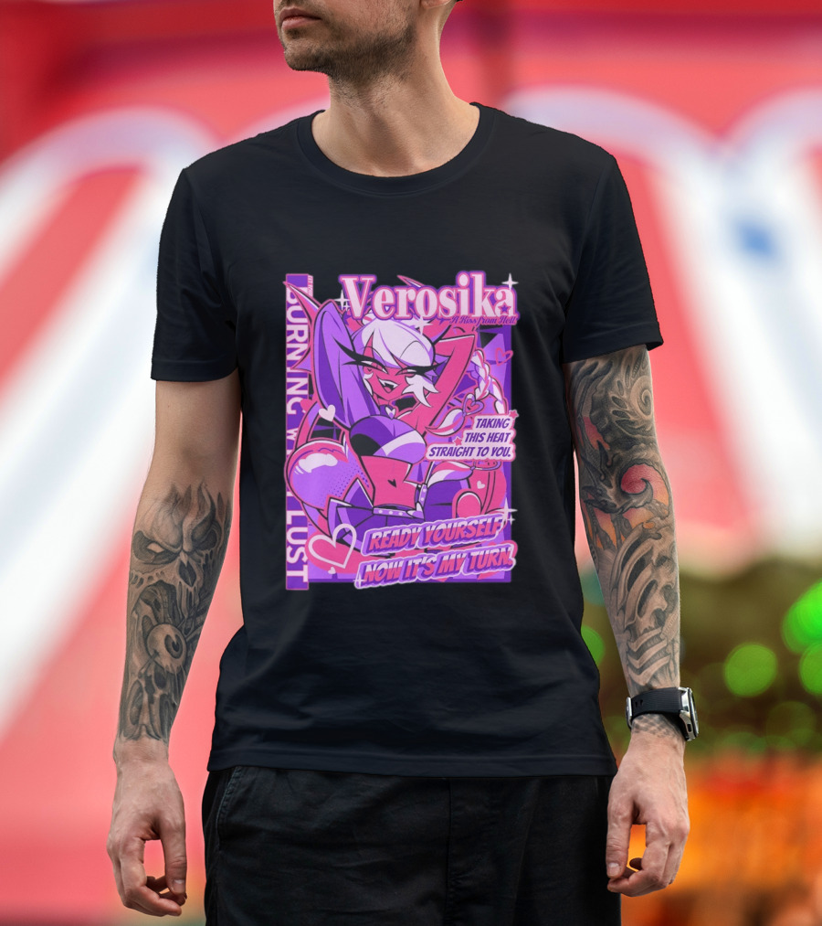 Verosika A Kiss from Hell Burning with Lust Taking This Heat Straight to You T-Shirt