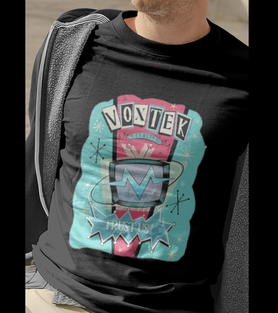 VoxTek Trust Us Retro 1952 Style With Television T-Shirt